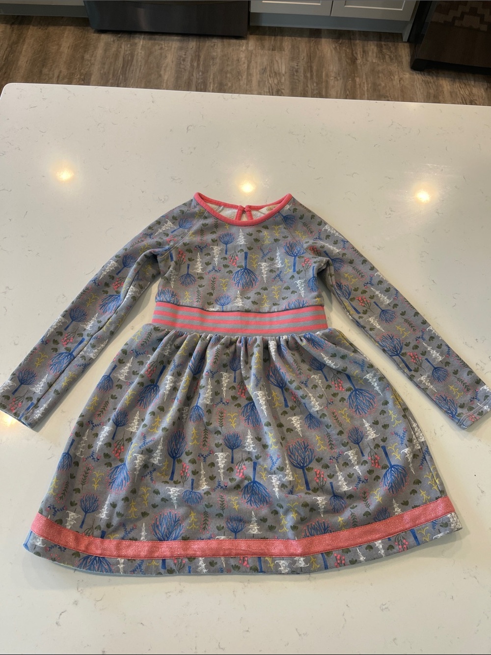 Matilda Jane Around Town Winter Make Believe/Woodland Trees Girl’s Dress Size 8